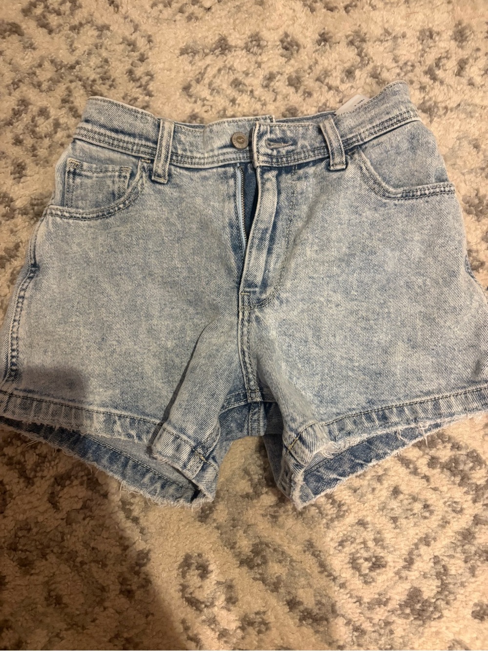Hollister Acid Wash Light Blue Denim Shorts